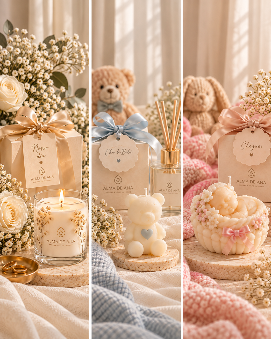 Lembranças personalizadas Alma de Ana para casamento, chá de bebê e nascimento