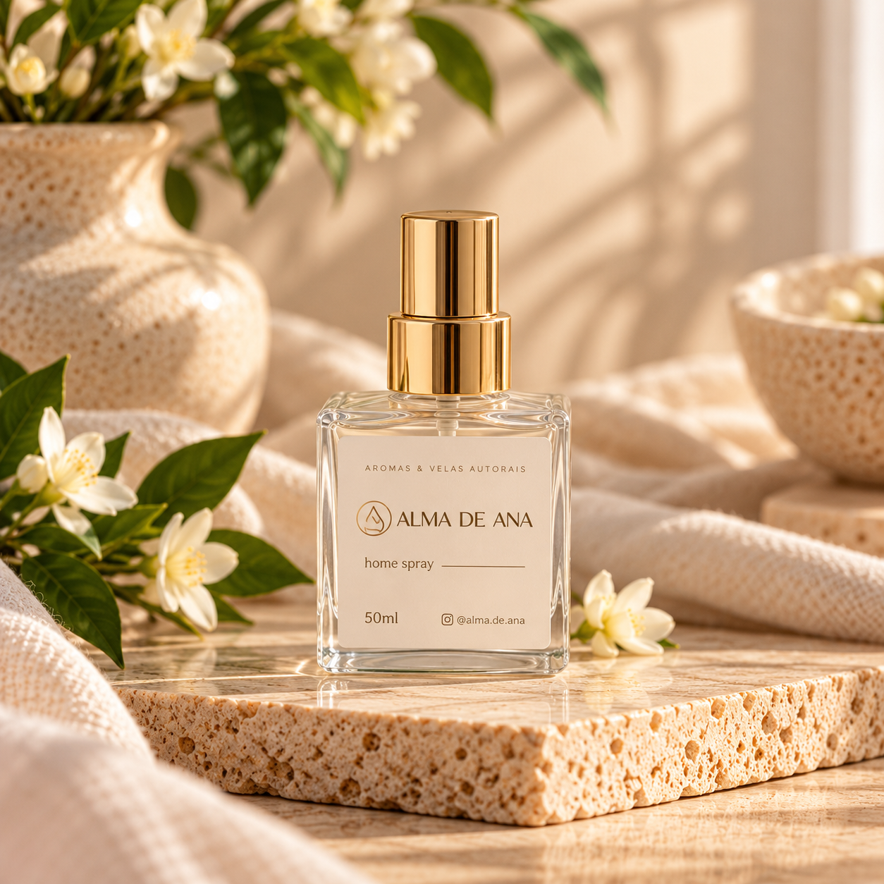 Home Spray Alma de Ana de 50 ml em frasco claro